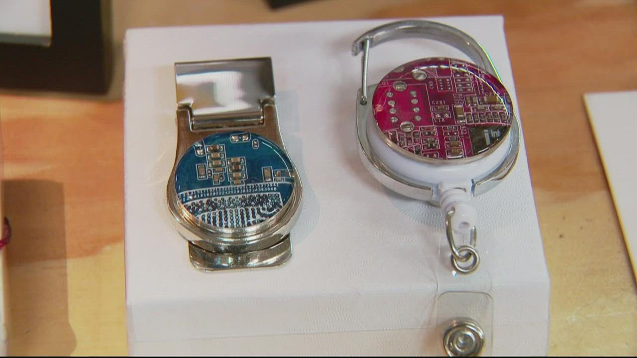 This woman is turning electronic waste into unique artwork