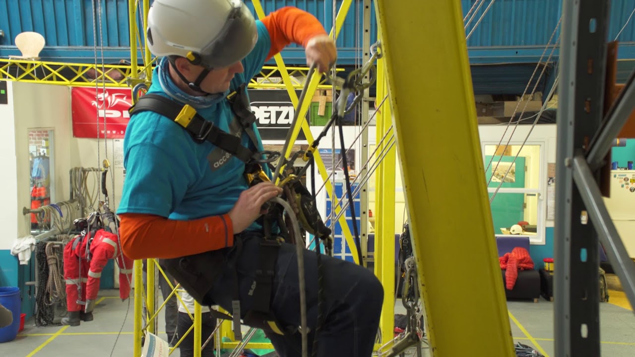 Vertical Aid Climbing and drop tests.