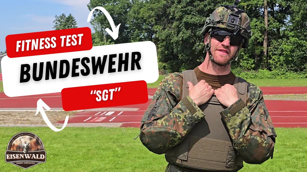 SGT Test der Bundeswehr – Ich zieh’s durch! 4 Übungen, 180 Sekunden Zeit mit 20kg Zusatzgewicht!