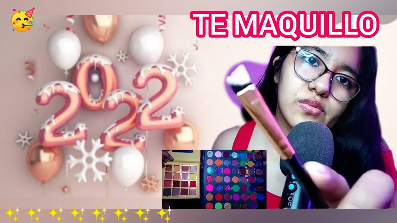 TE MAQUILLO PARA RECIBIR EL AÑO NUEVO 🥳💖 - #KAROLASMR