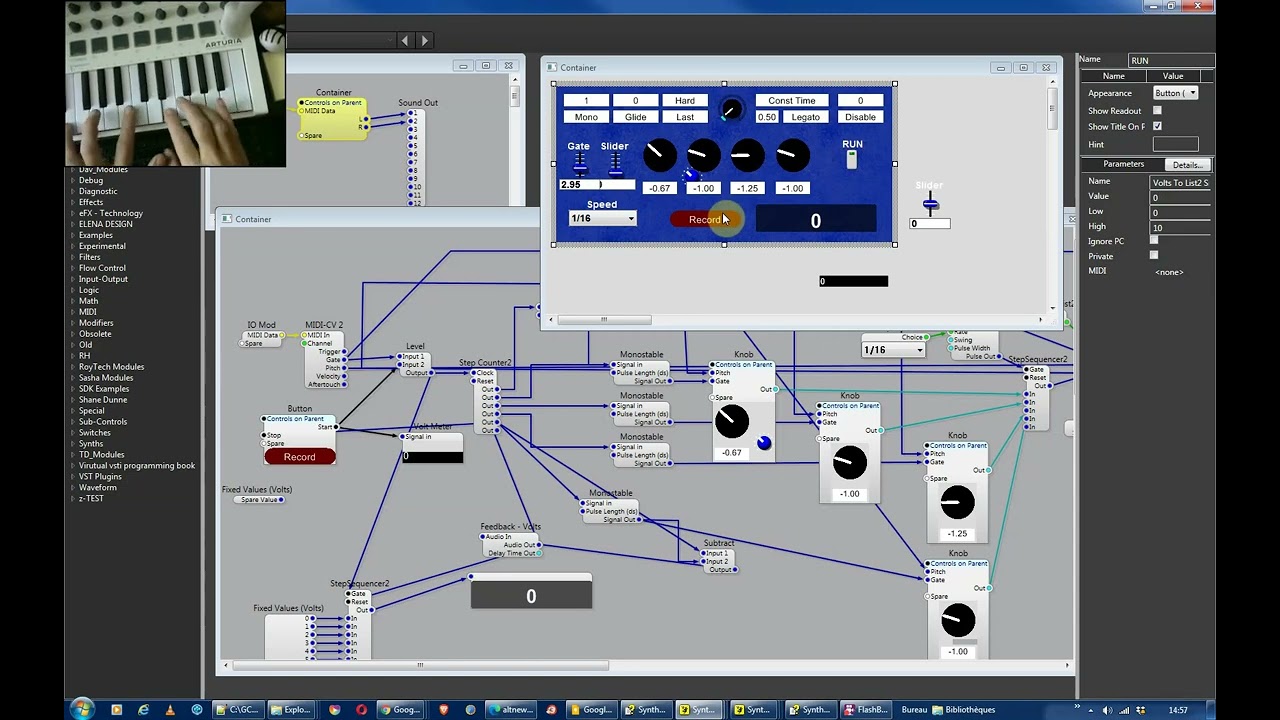 Synthedit Record and run Step Sequencer pattern