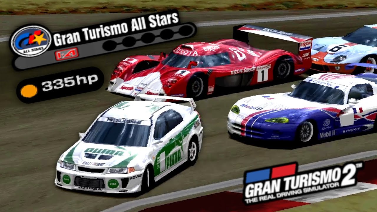 Beating Laguna Seca All Stars with 335hp Lancer Evo V (Gran Turismo 2)