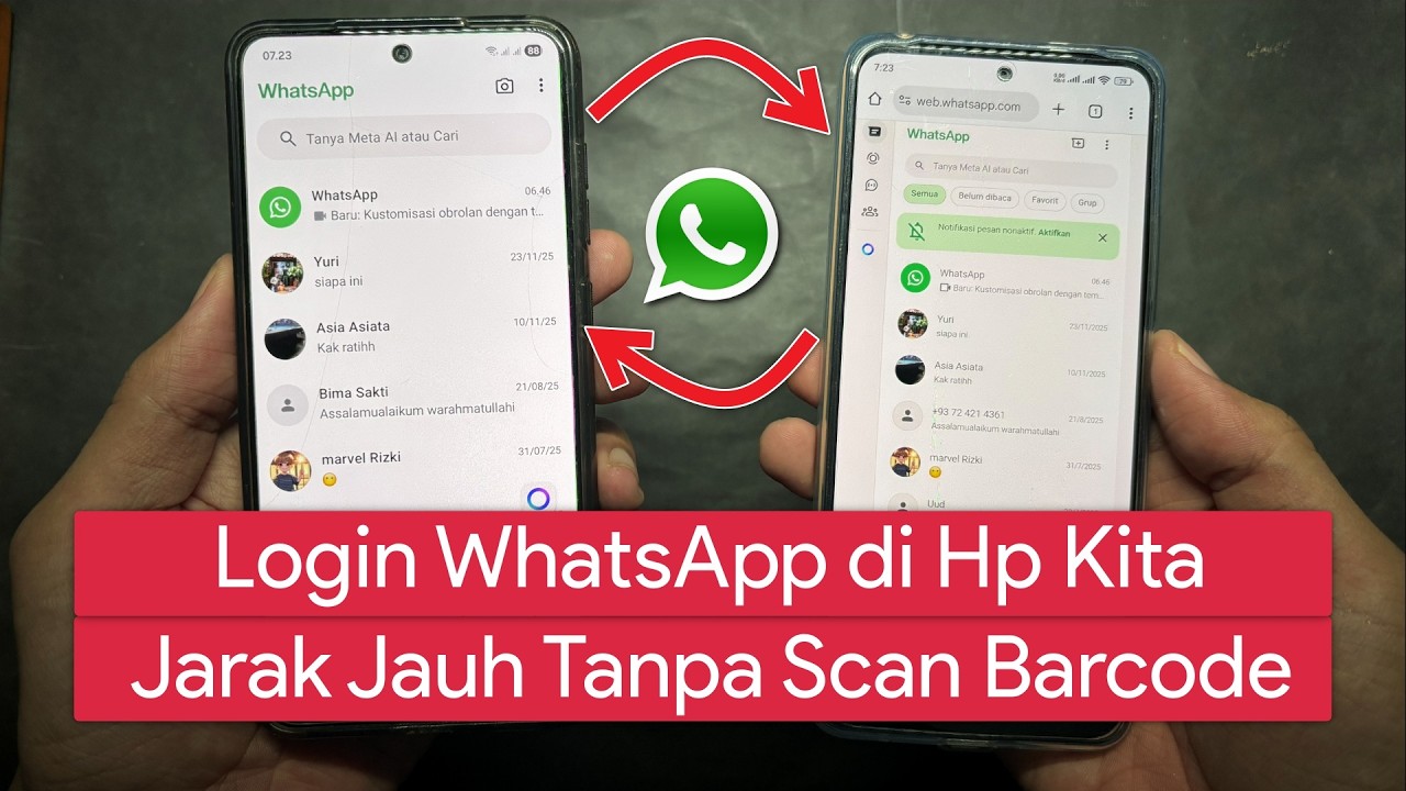 Cara Login 1 Akun WhatsApp di 2 Hp Jarak Jauh Tanpa Scan Barcode