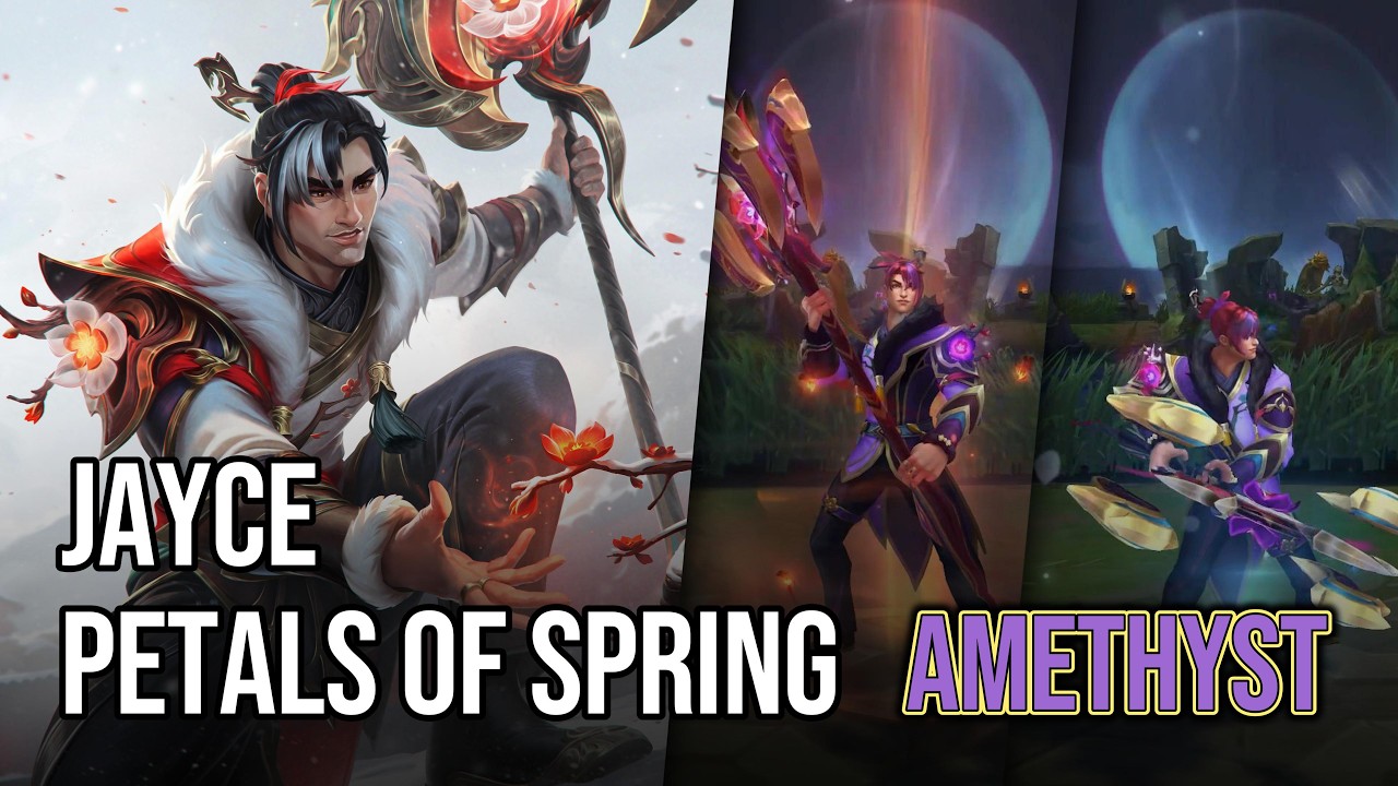 Petals of Spring Jayce Skin - Amethyst | League of Legends | Chromas Skin