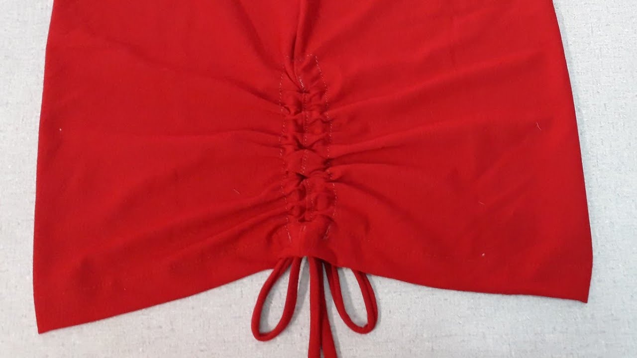 Dicas como fazer  puxador de franzir lateral da blusa