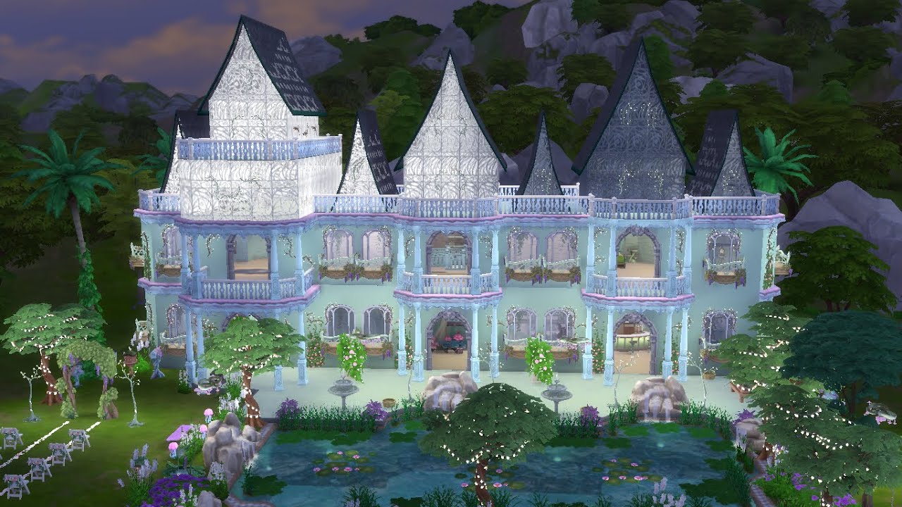 The Sims 4 Fairy Castle in Gibbi Point No CC by TatyanaName