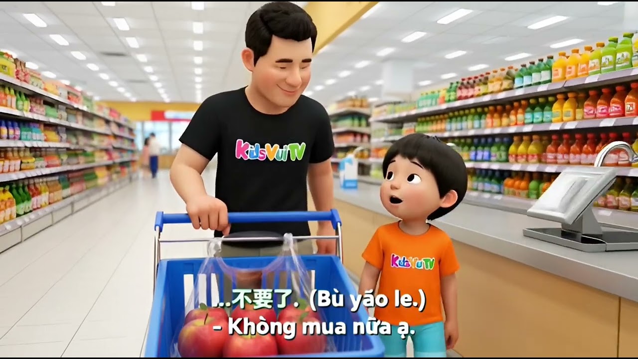Đi Siêu Thị - Học Tiếng Trung Cùng Con | Thử Thách Học Tiếng Trung Siêu Tốc.