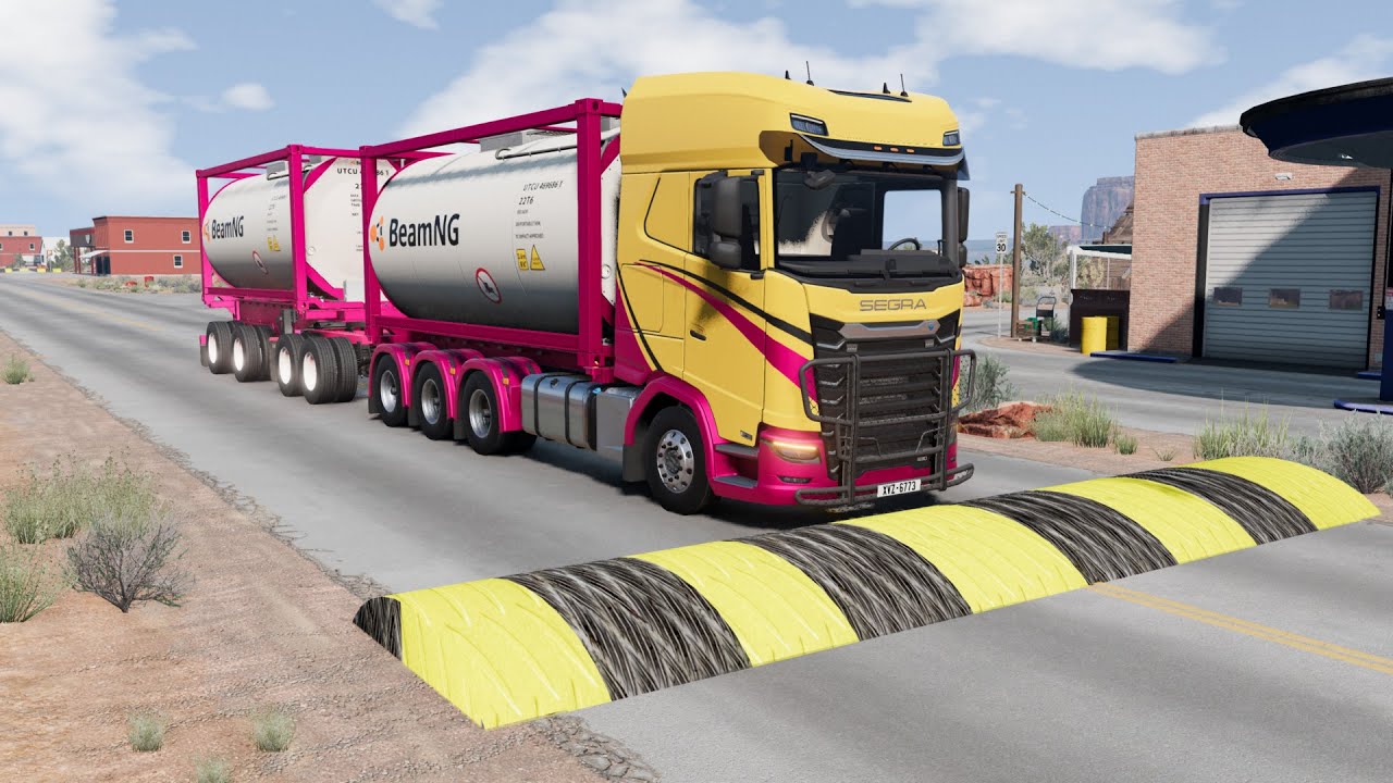 Truck vs Speedbump  -  BeamNG.Drive 🚛🚜🚚