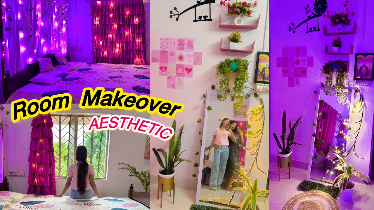My Room Transformation 💜Aesthetic Room Makeover ✨ Before & After My Dream Room Makeover 