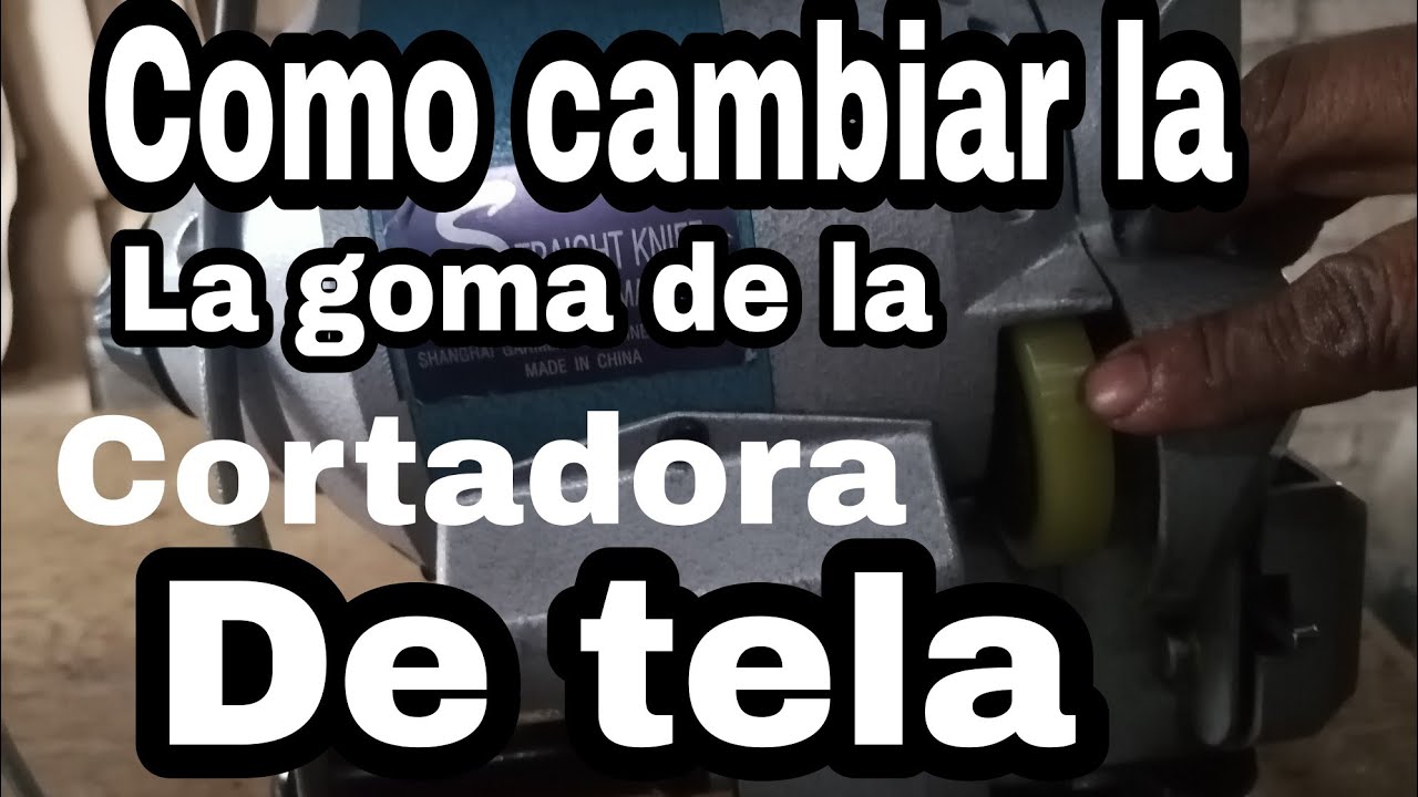 Cambiar la goma de la cortadora de tela