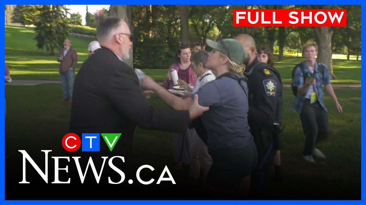 Premier's pancake breakfast disrupted by protester | CTV Your Morning Edmonton for July 16, 2026