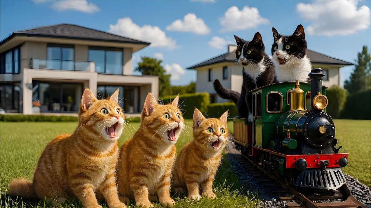 Cats Discover a Beautiful New House 🏡🐱 | Happy Family Journey