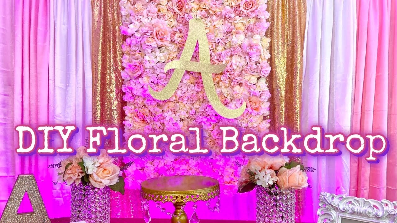 #DIY Floral Backdrop| #girl Birthday Decoration| #weddingBackdrop