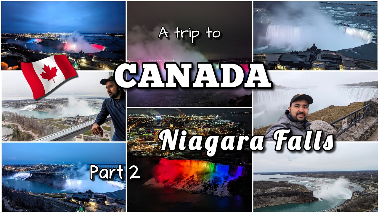 Vlog CANADA - Part 2/3: Niagara Falls - Horseshoe Falls, American Falls, Skylon Tower, Light show