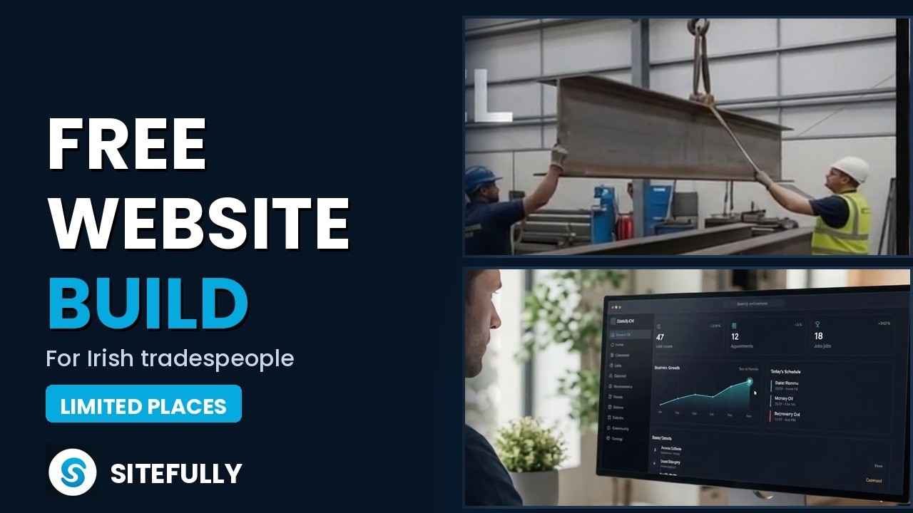 Your Website, Built No Upfront Cost | Sitefully Offer for Irish Trades
