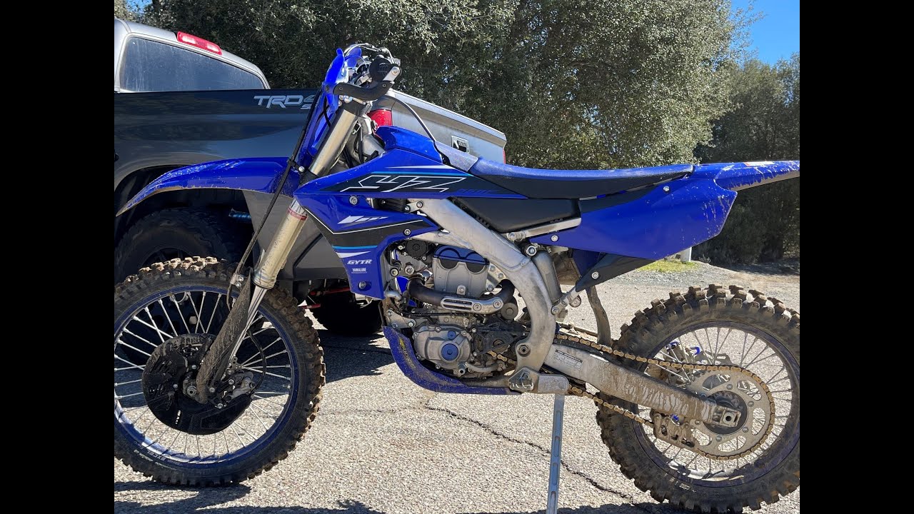 Yamaha YZ250F trail riding beginner.