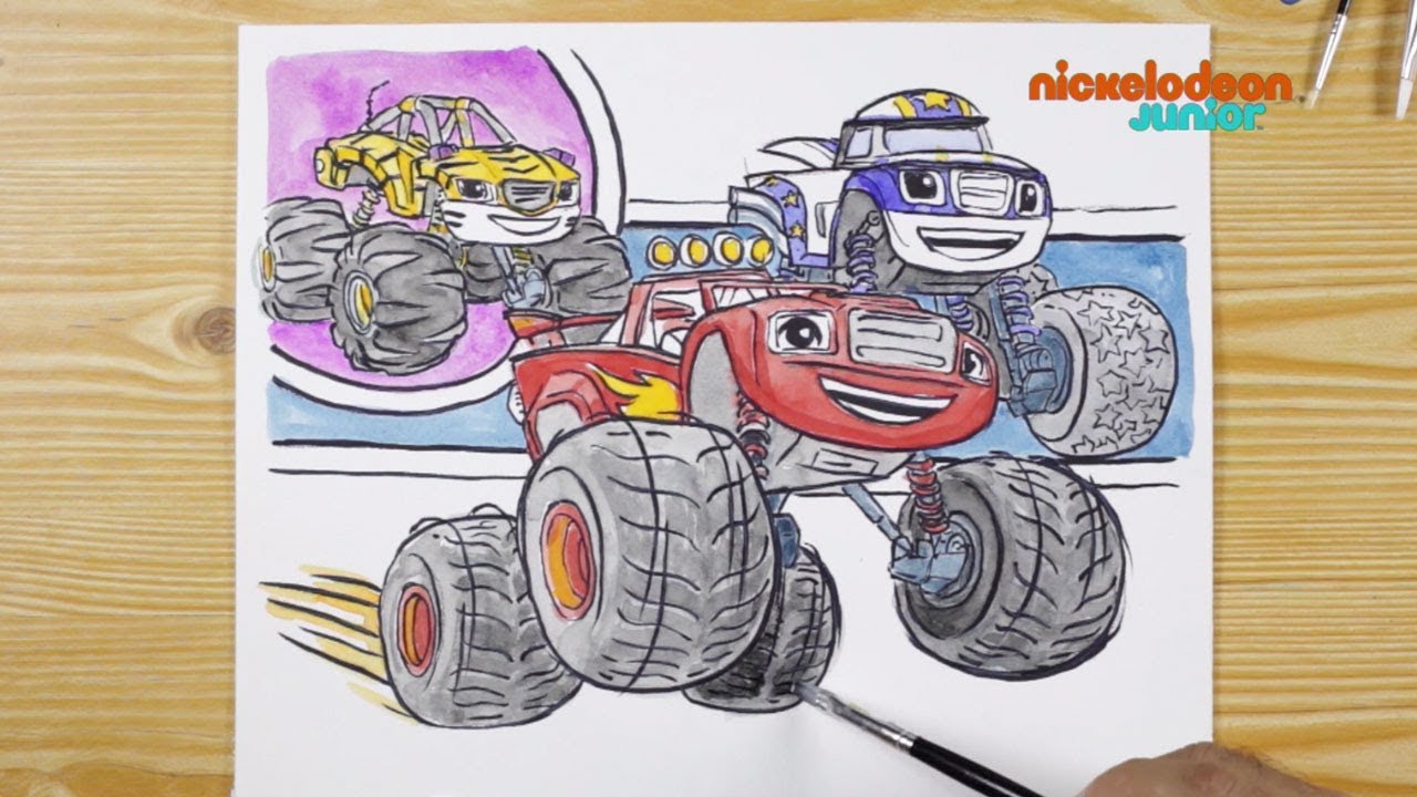 1, 2, 3… Coloriage ! | Blaze et ses amis | NICKELODEON JUNIOR