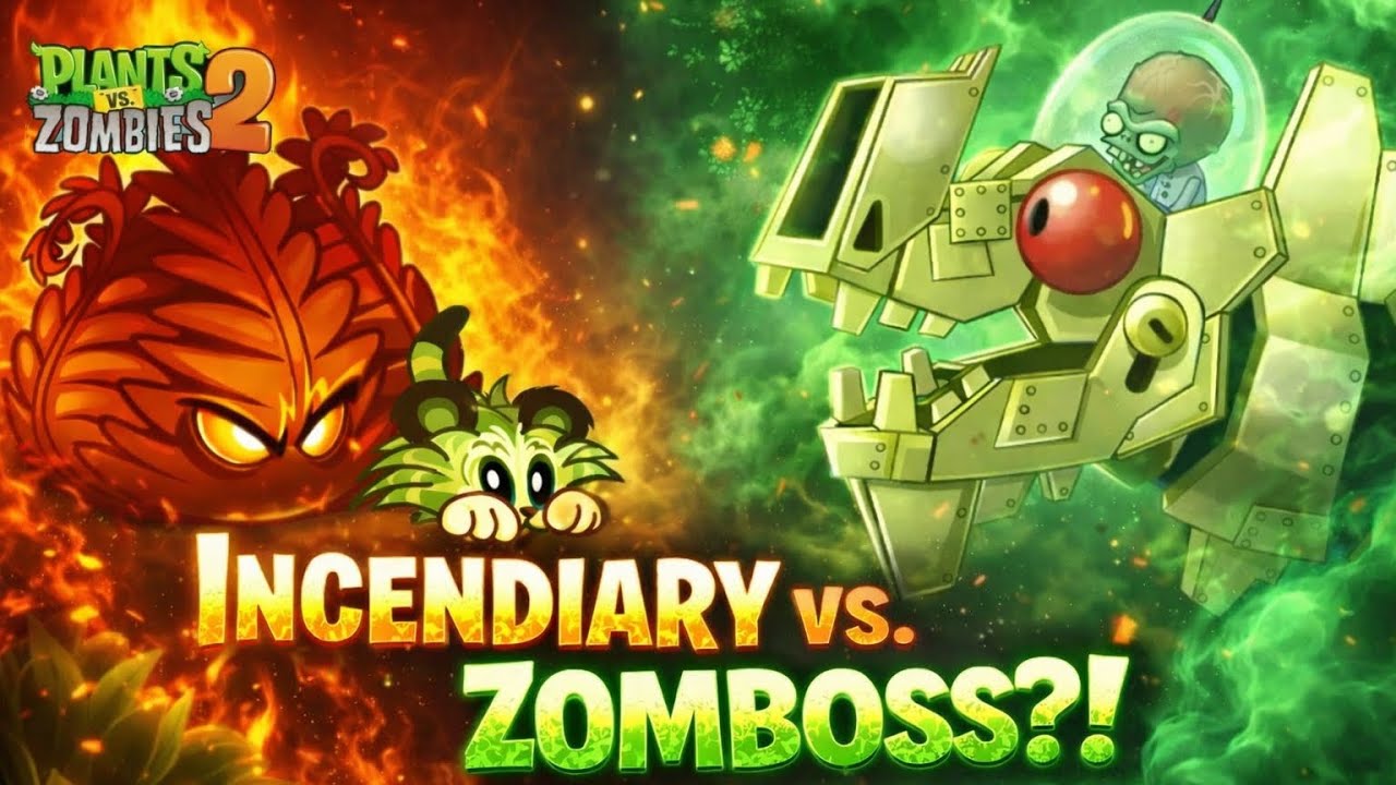 Incediary vs. Zomboss?! (Plants Vs Zombies It's About Time) #premiumplant Penny pursuer boss