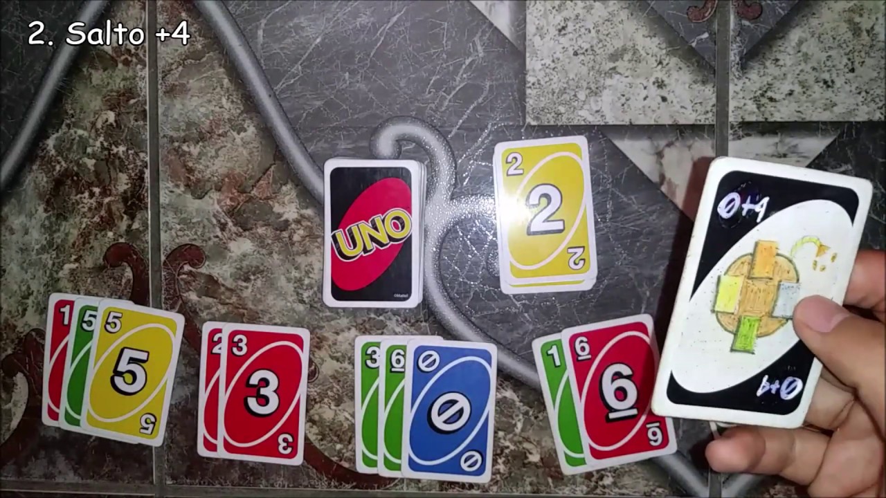 Uno juego: Cartas personalizables con +4 (modo personalizado + apilación)