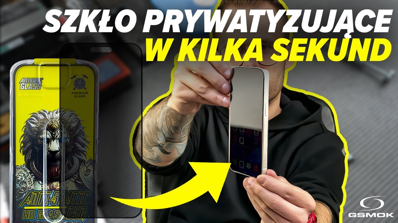 Jak zamontować szkło hartowane z filtrem prywatyzującym w 10 sekund! Krok po kroku