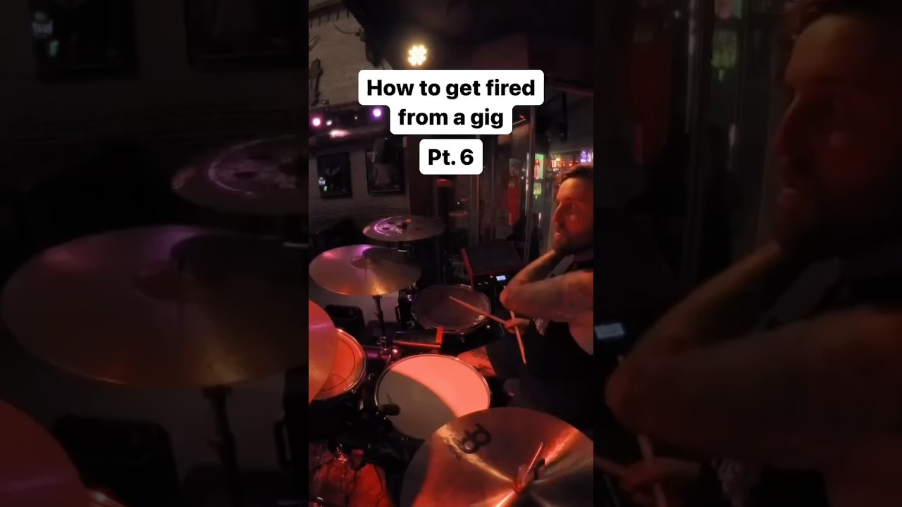 How to get fired from a gig Pt. 6 #drummer #drums #band #fail #pranks