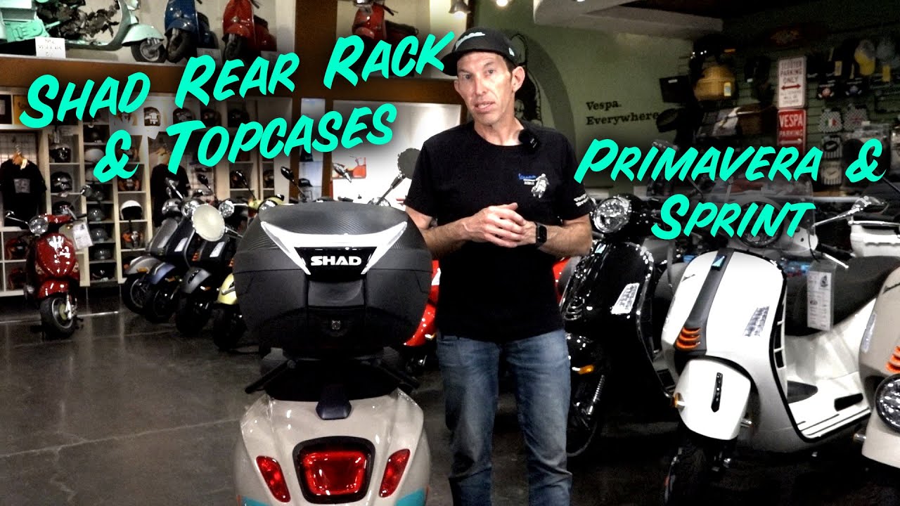 Shad Top Cases & Rear Rack for the Vespa Primavera & Sprint