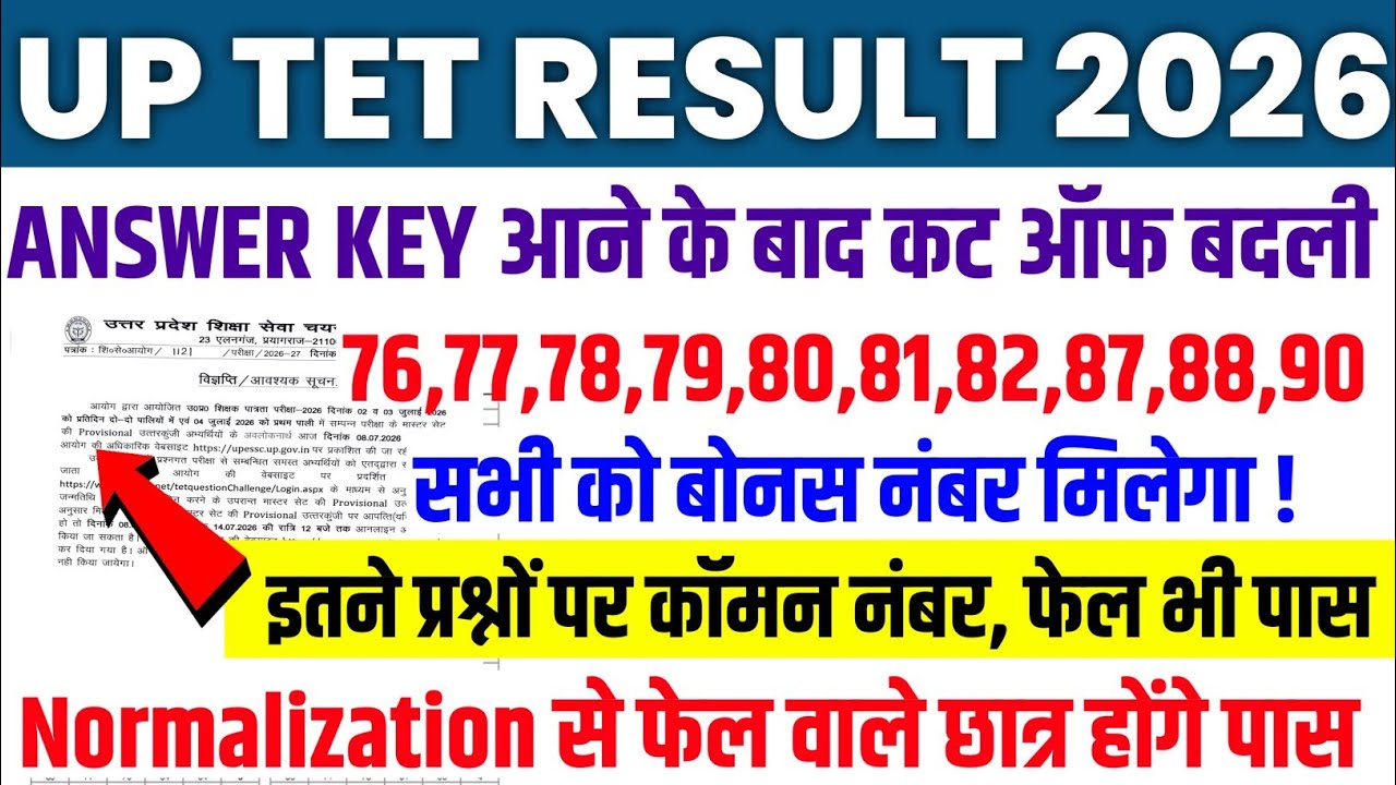 UP TET RESULT 2026 || UP TET PASSING MARKS 2026 || UP TET HARD SHIFT NORMALIZATION 🎯 UP TET UPDATE