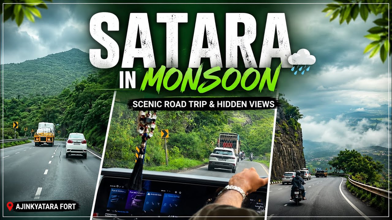 Satara in Monsoon 🌧️ | Beautiful Road Trip, Ajinkyatara Fort & Hidden Views | Daily Vlog