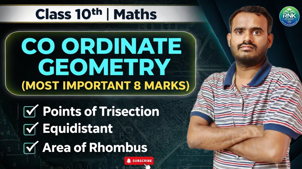 Co Ordinate Geometry || Class 10 || Most Important 8 Marks Questions With Solutions || By Kiran Sir 