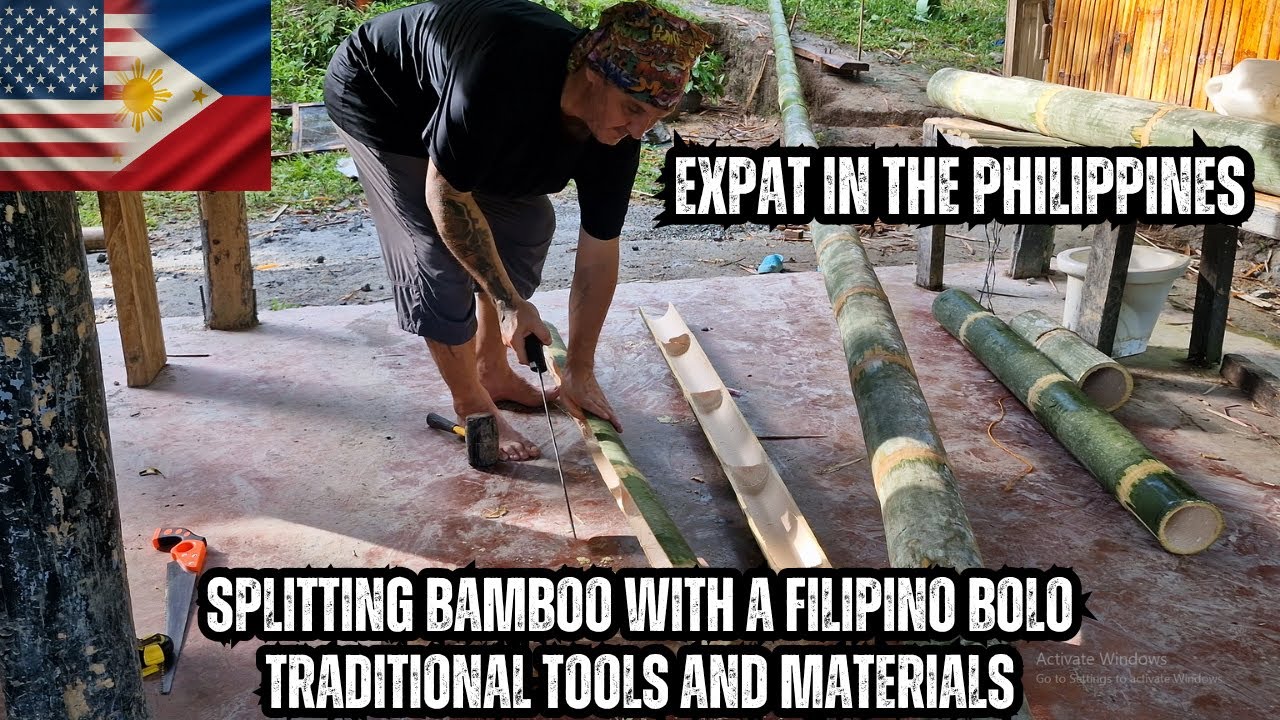 Expat Life in the Philippines | Splitting Bamboo with a Filipino Bolo 🇵🇭 🌿