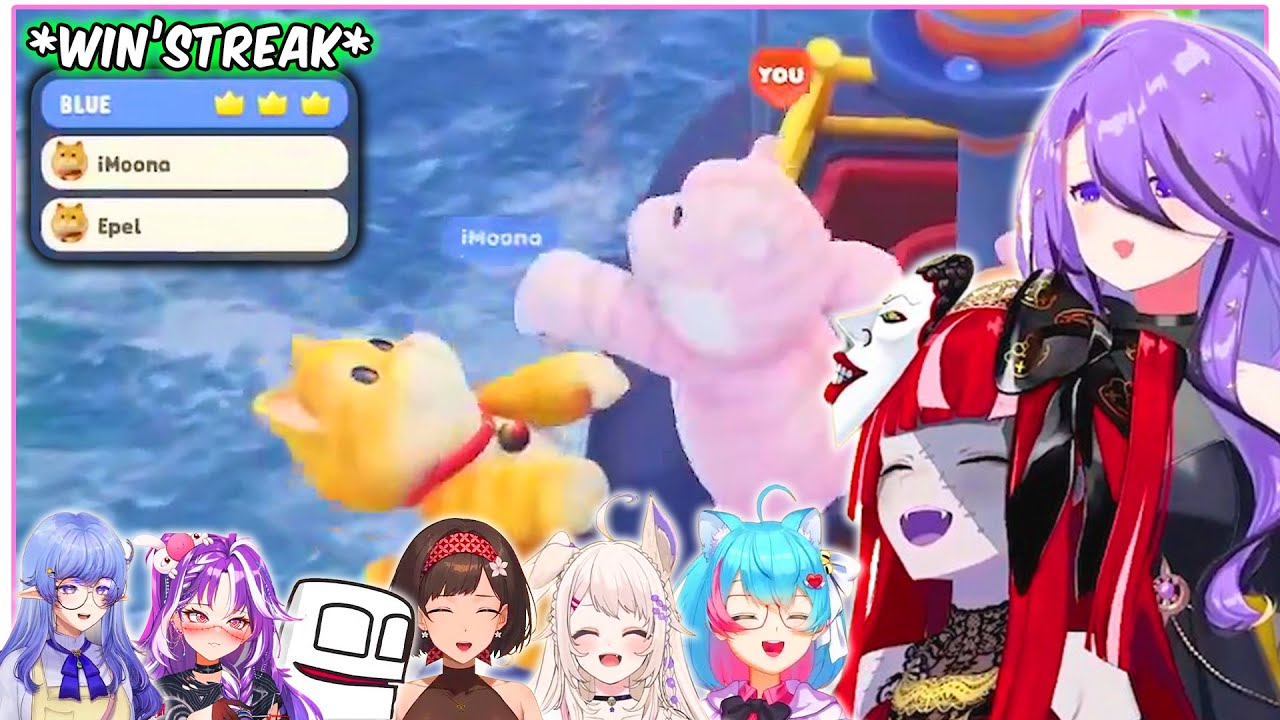 Keseruan Vtuber ID Bermain PARTY ANIMALS Melawan Prime Moona Win 3x Berturut :v【VTUBER ID | Collab】