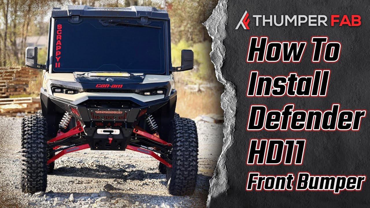 Как установить: передний бампер для лебедки Can-Am Defender HD11 | Thumper Fab