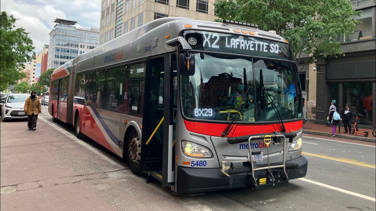 WMATA Metrobus 2015 New Flyer XDE60 5480 On Route X2 Ride