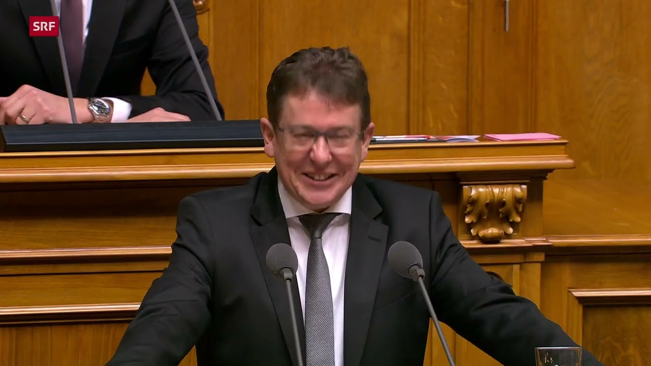 Rede vom neugewählten Bundesrat Albert Rösti