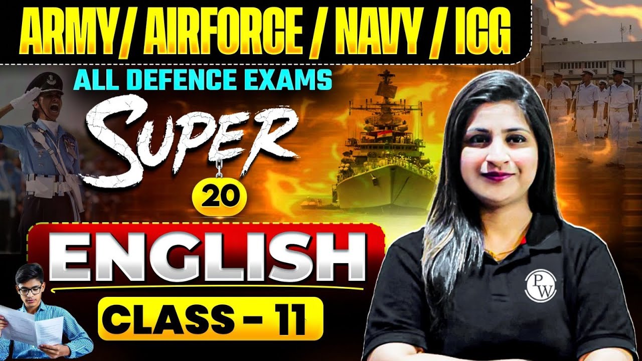 English | Army, Airforce, Navy, ICG | Super 20 Class For All Defence Exams | Day - 11
