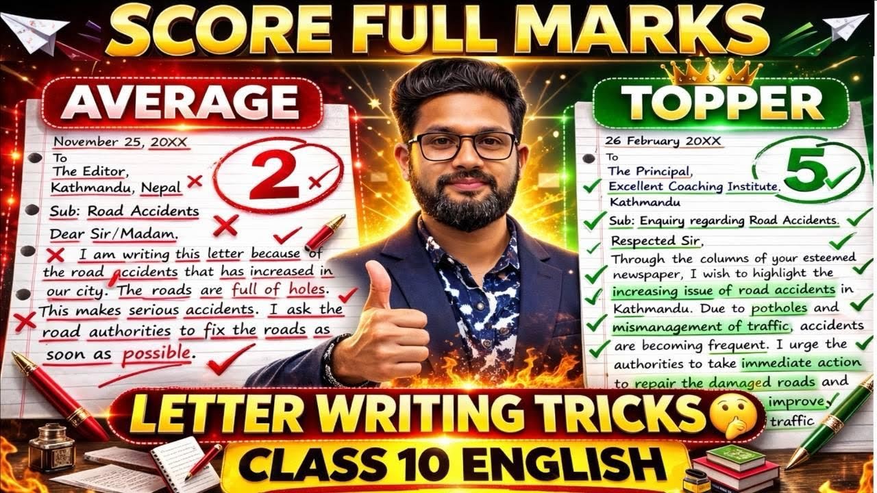 CLASS 10TH ENGLISH ALL IMP LETTERS WRITING TRICKS 2026 | 10TH ENGLISH BOARD EXAM 2026 | JR TUTORIALS