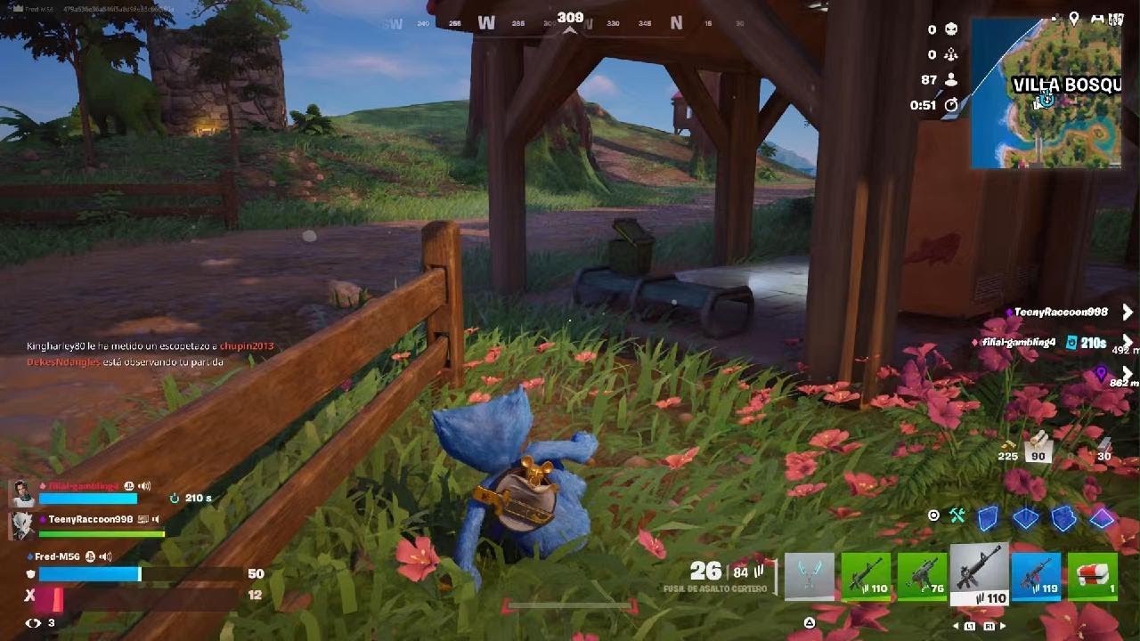 Jugando Fortnite