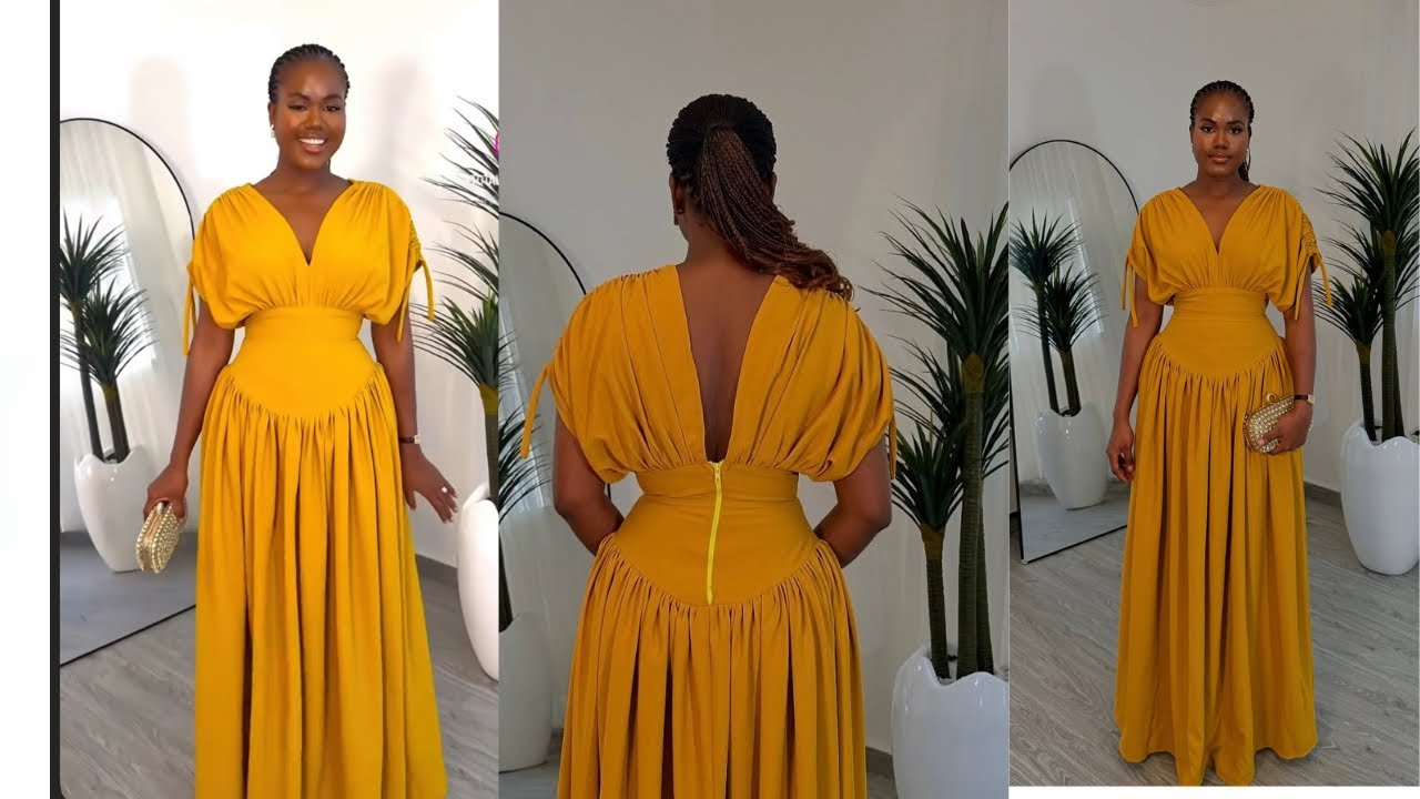 HOW TO MAKE A BASQUE WAIST DRESS WITH A RUCHED SLEEVE 