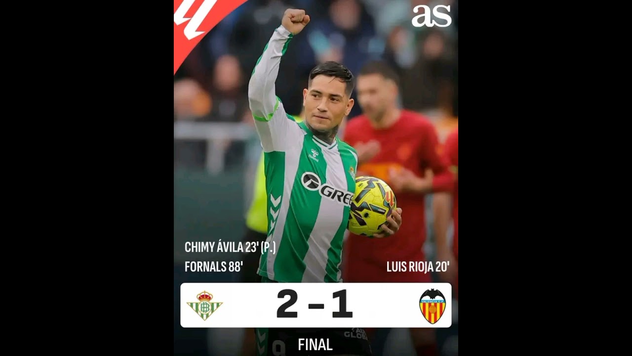 Real Betis 2=1 Valencia/ Narración de Cadena Cope José Manuel Oliva/ LALIGA 