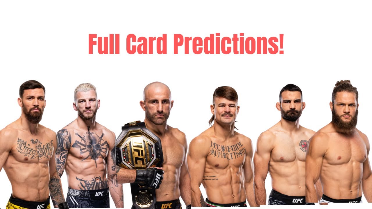 UFC 325 Full Card Predictions Alexander Volkanovski Vs Diego Lopes II