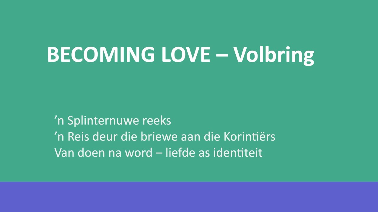 One Series Becoming Love | Volbring | Hennie Viviers