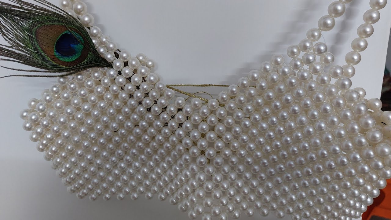 PEARL BLOUSE OR CROPTOP HOW TO MAKE#handmade BEADED BLOUSE#diy PEARL BEADED BLOUSE#pearl accessories