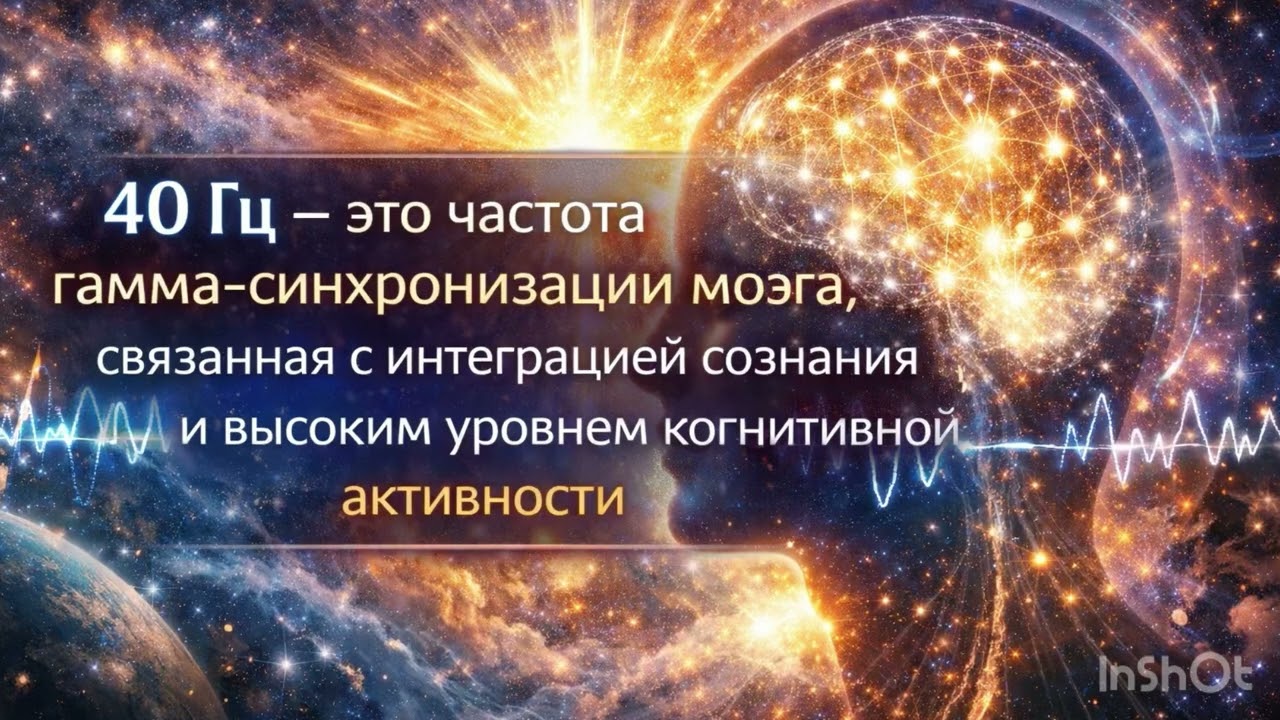 40 Hz Gamma Brain . гамма-синхронизации мозга. 40 Гц 