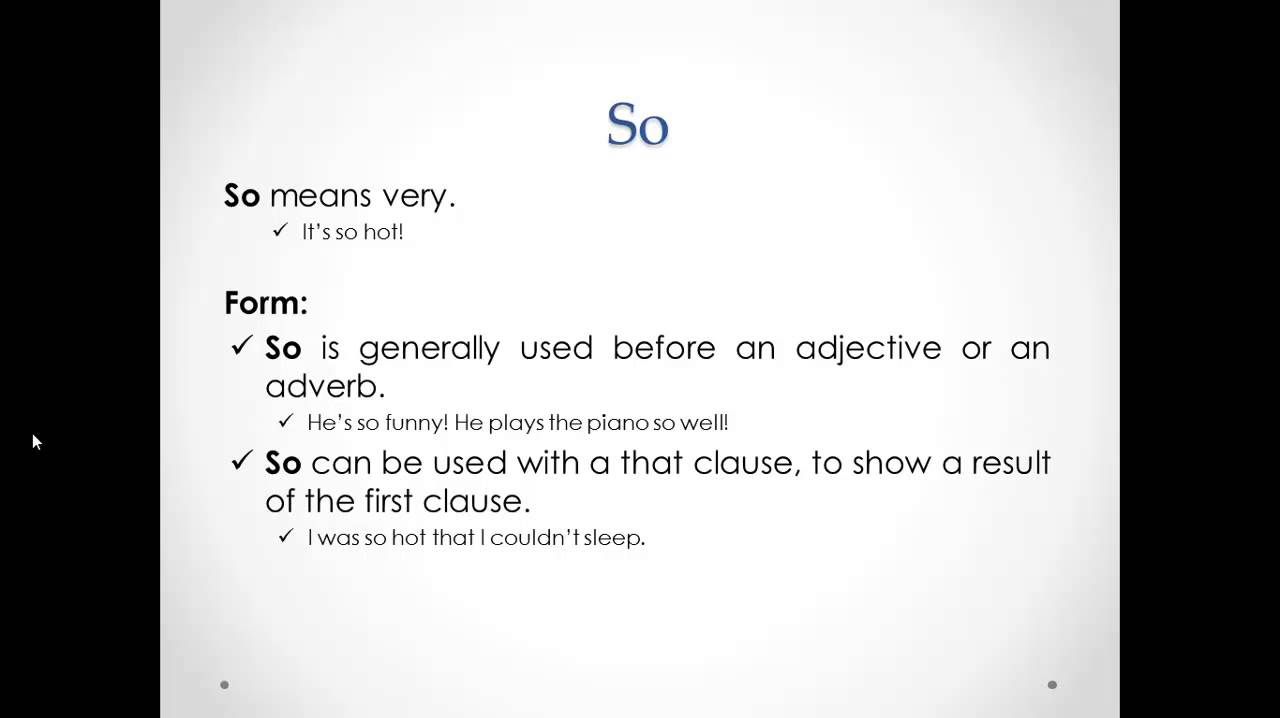 Intensifiers (ESL grammar topic)