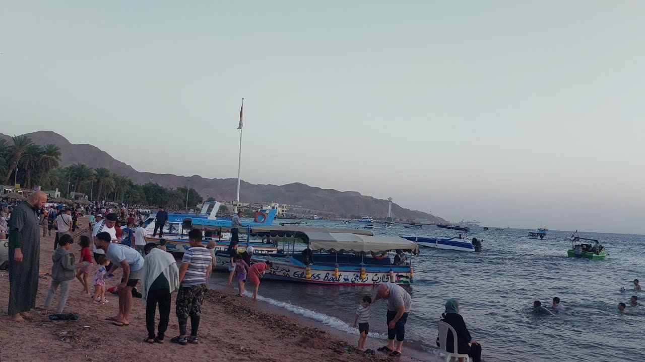 شط غندور 🏖العيد فالعقبه أجمل 🇯🇴 العقبه الأردن 🇯🇴