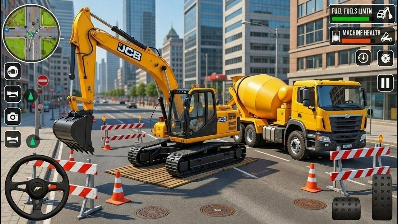 City Road Construction Simulator 🚧 - Heavy JCB Games 2025 - Android Gameplay