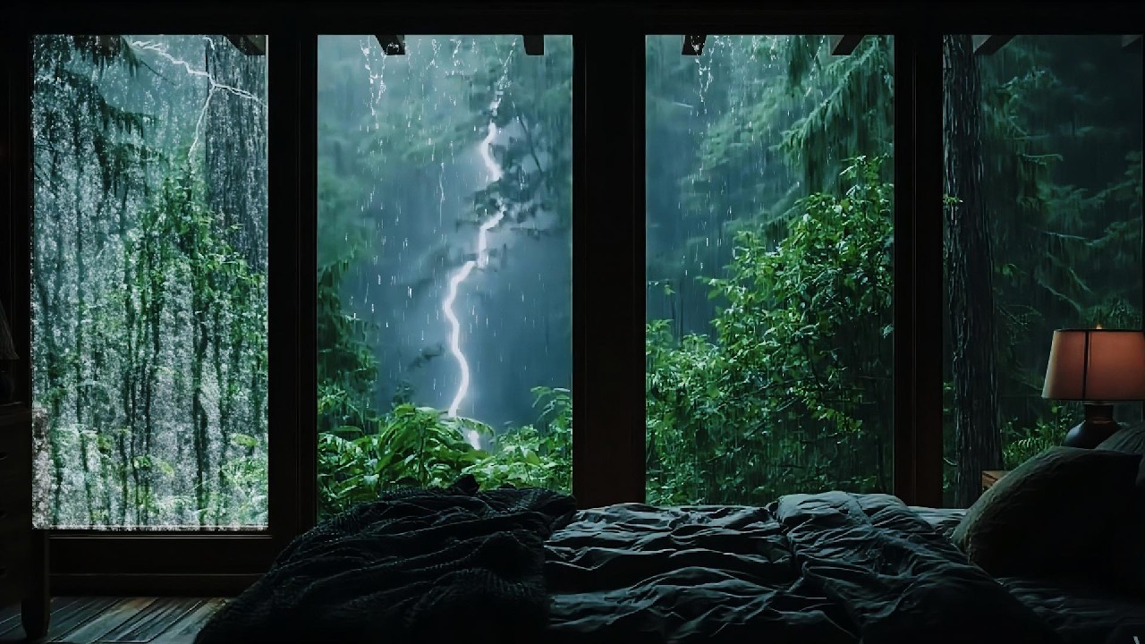 Heavy Rain Sounds Recommended for those who want a Good Night's Sleep - Rain Sounds Noise ASMR