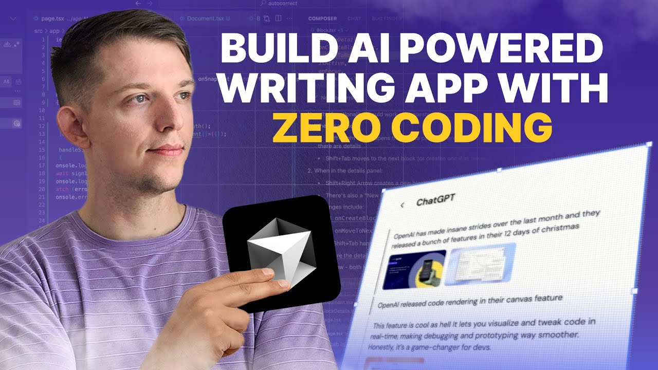 I Built an AI Powered Writing App With Zero Coding