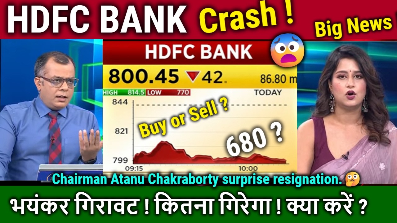HDFC BANK Crash:Fall Reason ! SELL?Analysis Anuj Singhal/hdfc bank share latest news,Target TOMARROW