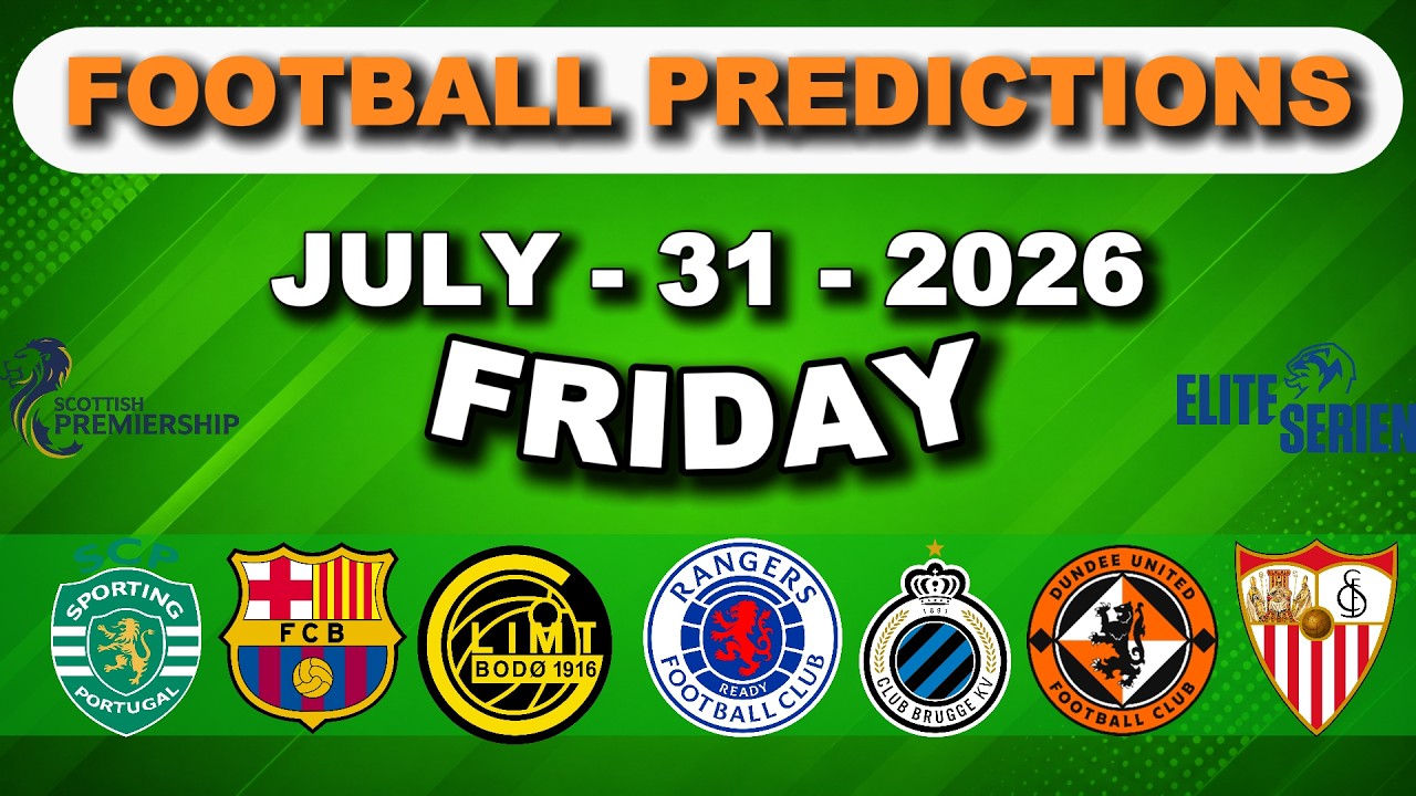 Football Predictions Today 31 July|BTTS & Over 2.5/Under 3.5|Norway Eliteserien|#footballpredictions
